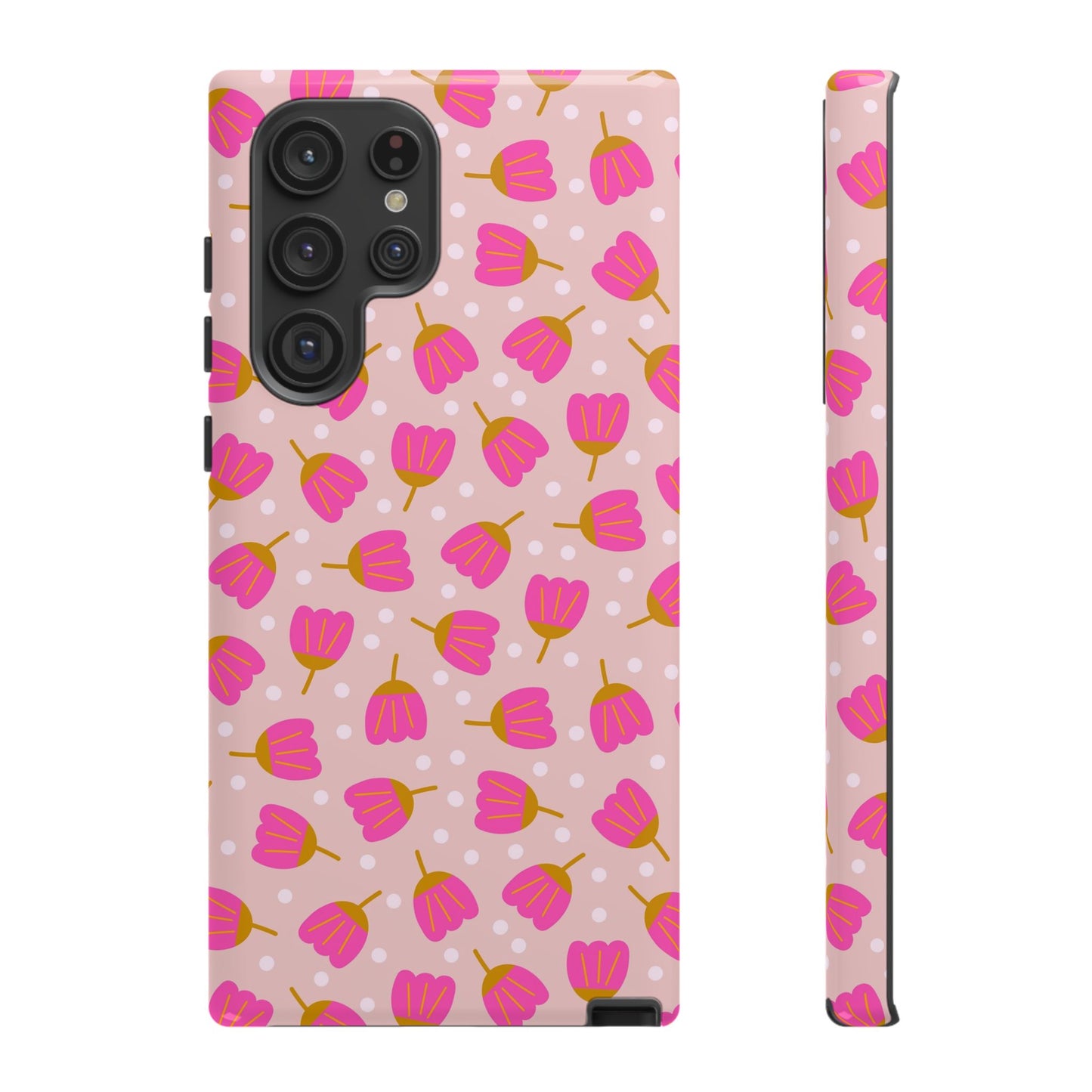 Phone Case: Bright Pink Flowers