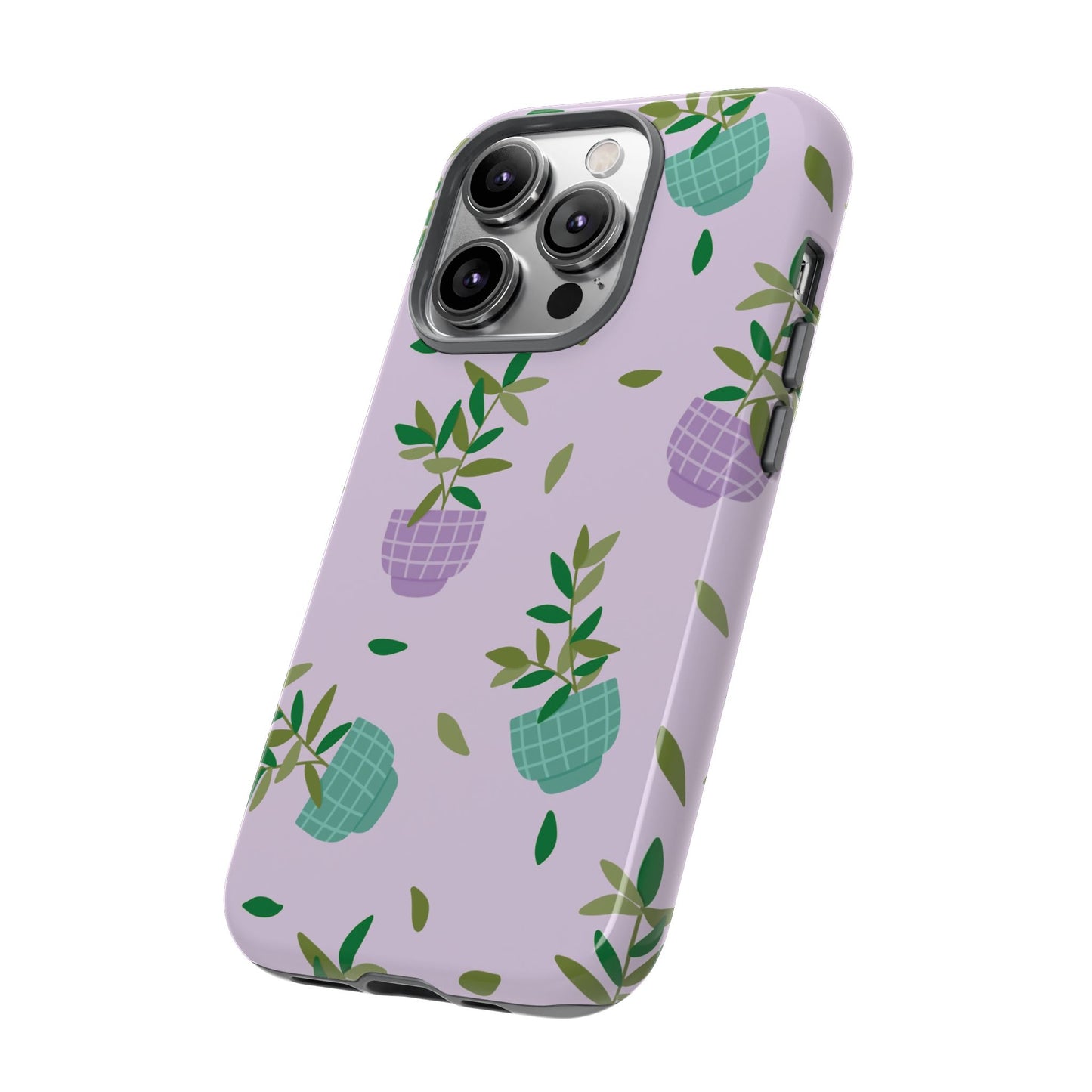 Phone Case: Pot Plants Purple