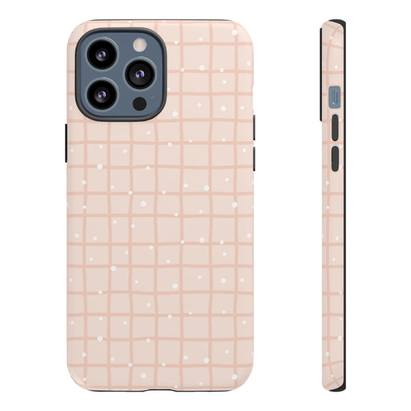 Phone Case: Grid with White Dots