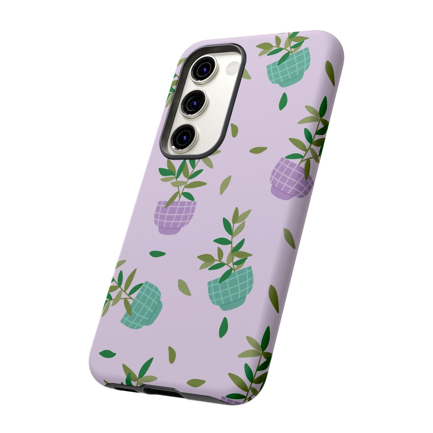 Phone Case: Pot Plants Purple