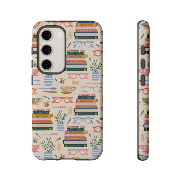 Phone Case: Bookish on Cream