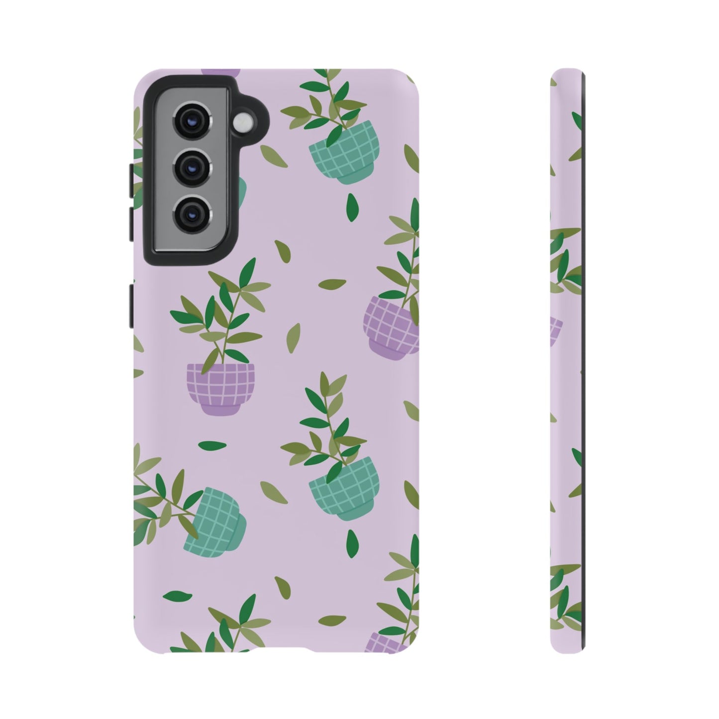 Phone Case: Pot Plants Purple