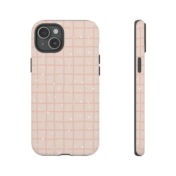 Phone Case: Grid with White Dots