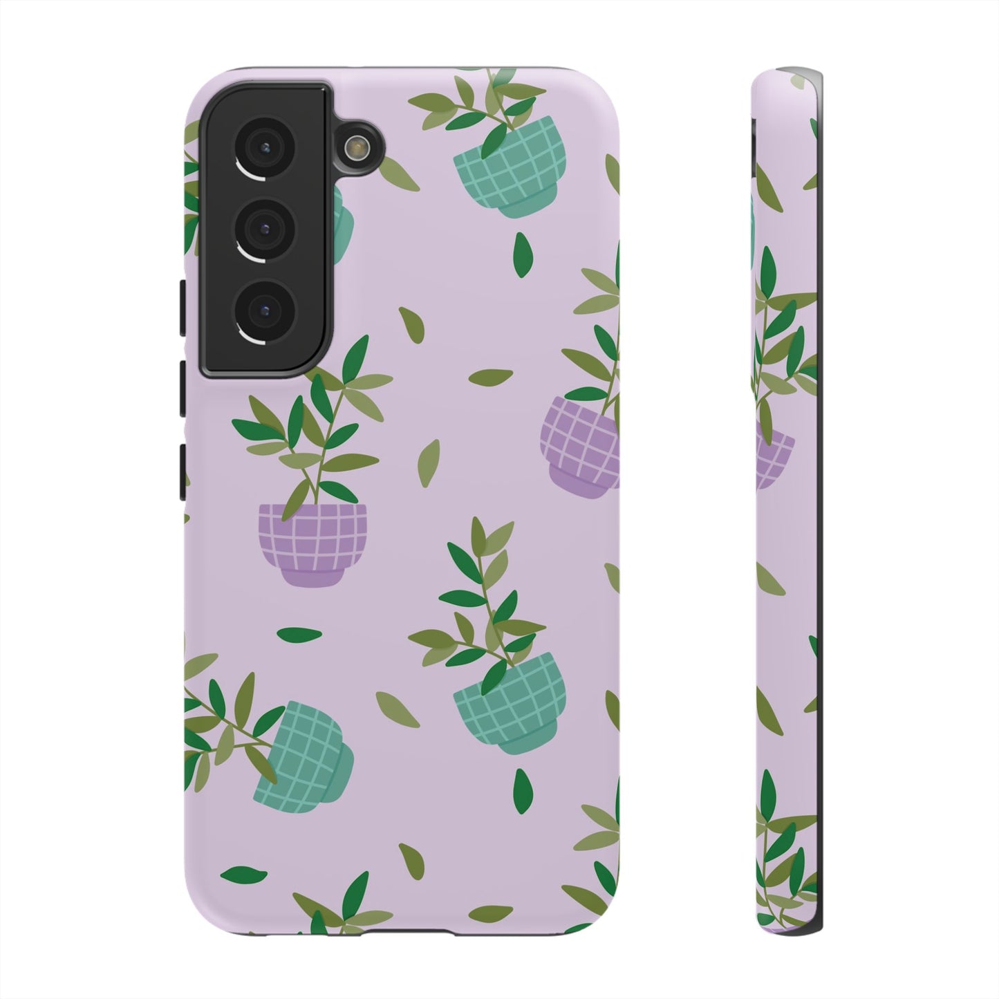 Phone Case: Pot Plants Purple
