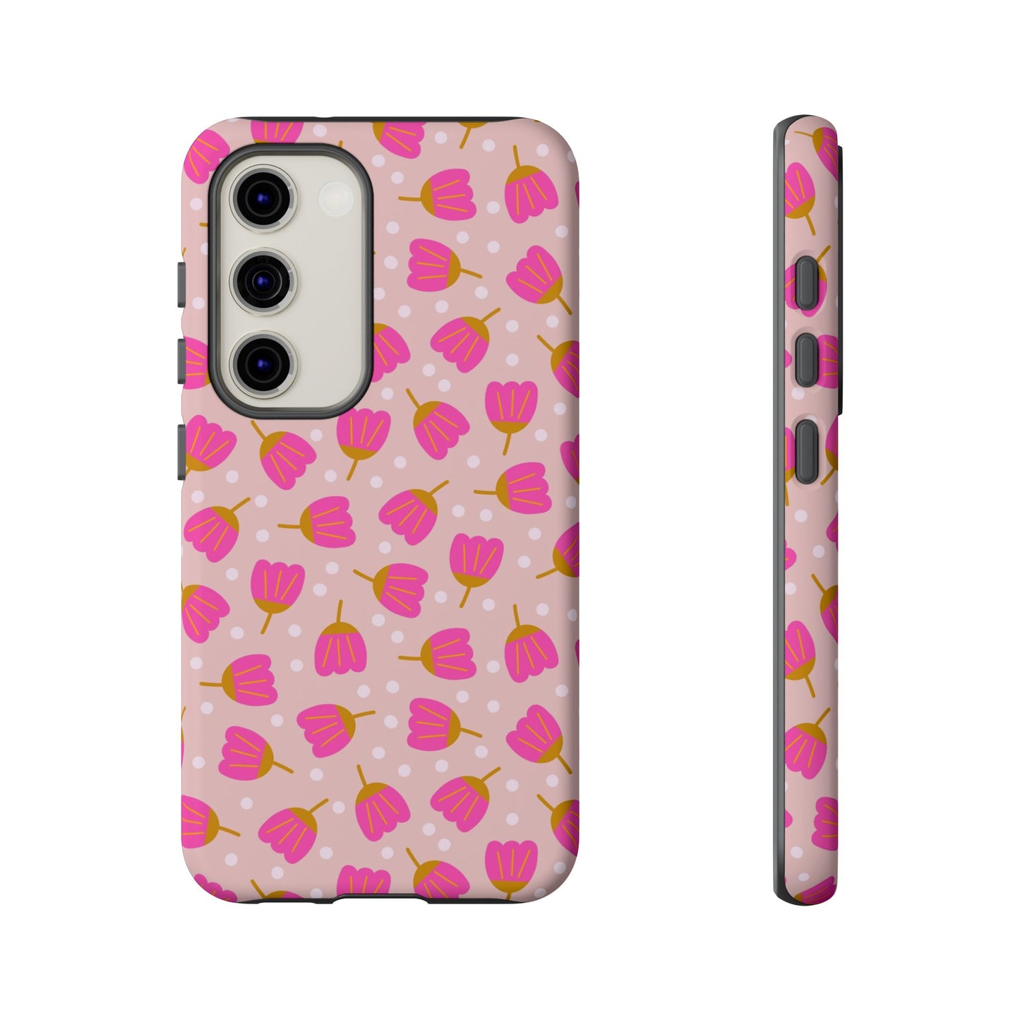 Phone Case: Bright Pink Flowers