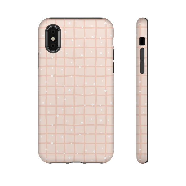 Phone Case: Grid with White Dots