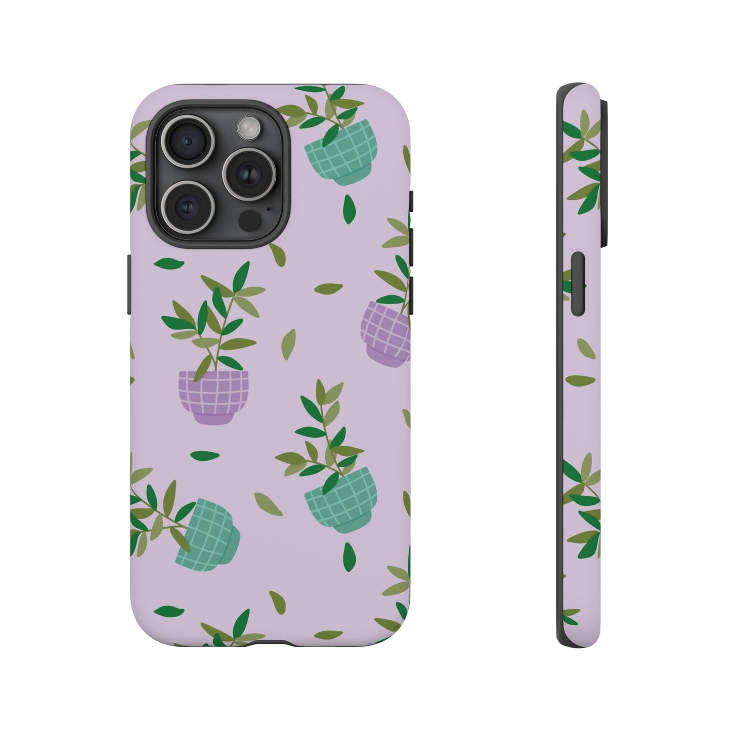 Phone Case: Pot Plants Purple