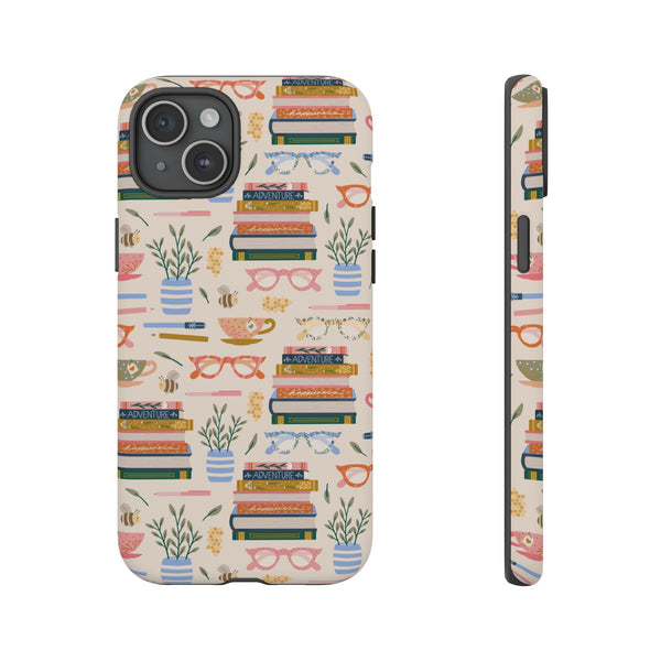 Phone Case: Bookish on Cream