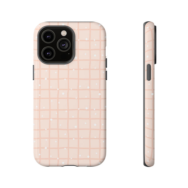 Phone Case: Grid with White Dots