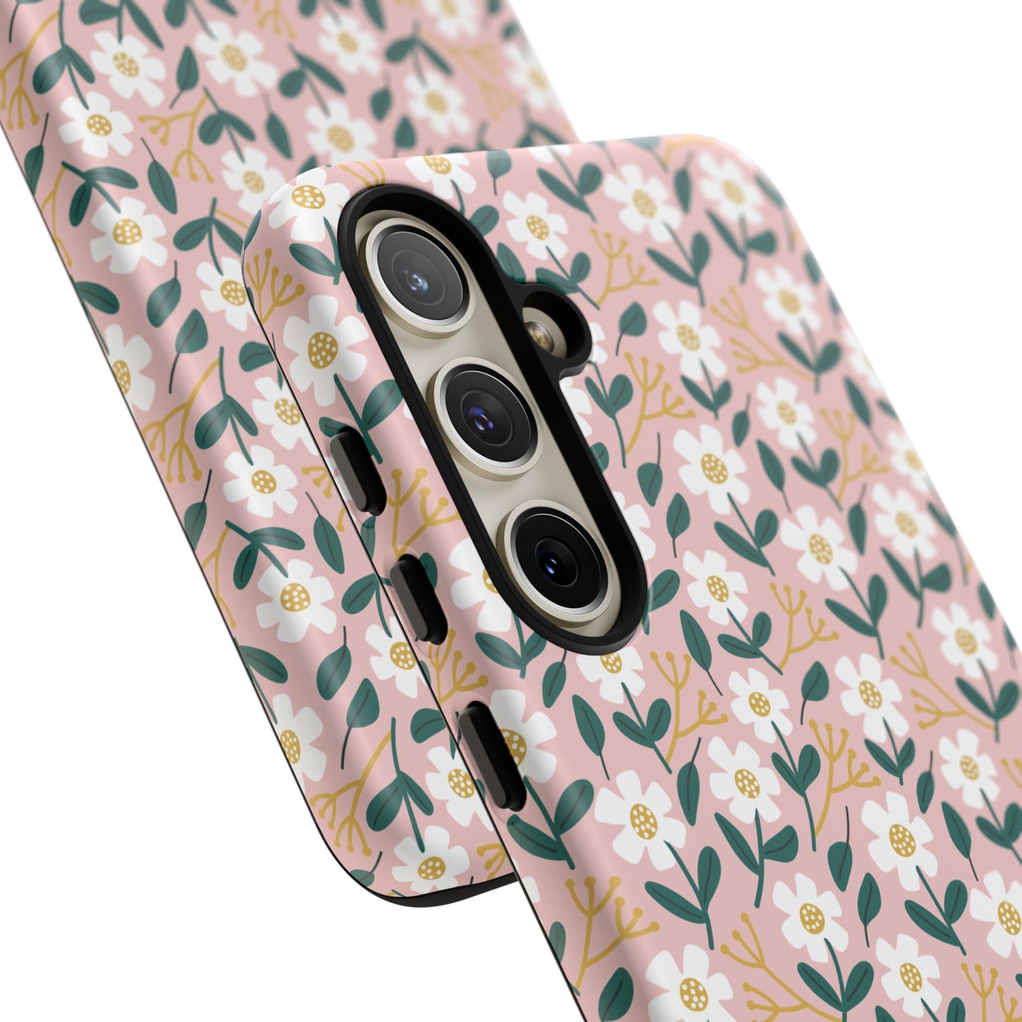 Phone Case: White Daisies on Pink