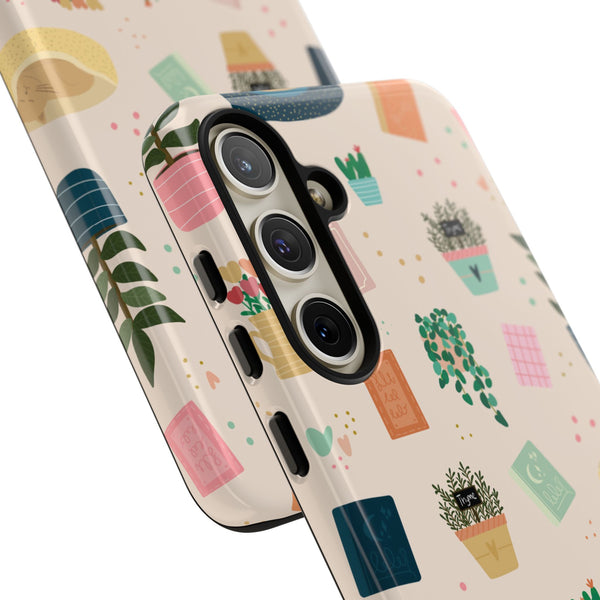 Phone Case: Book Shop Items on Cream