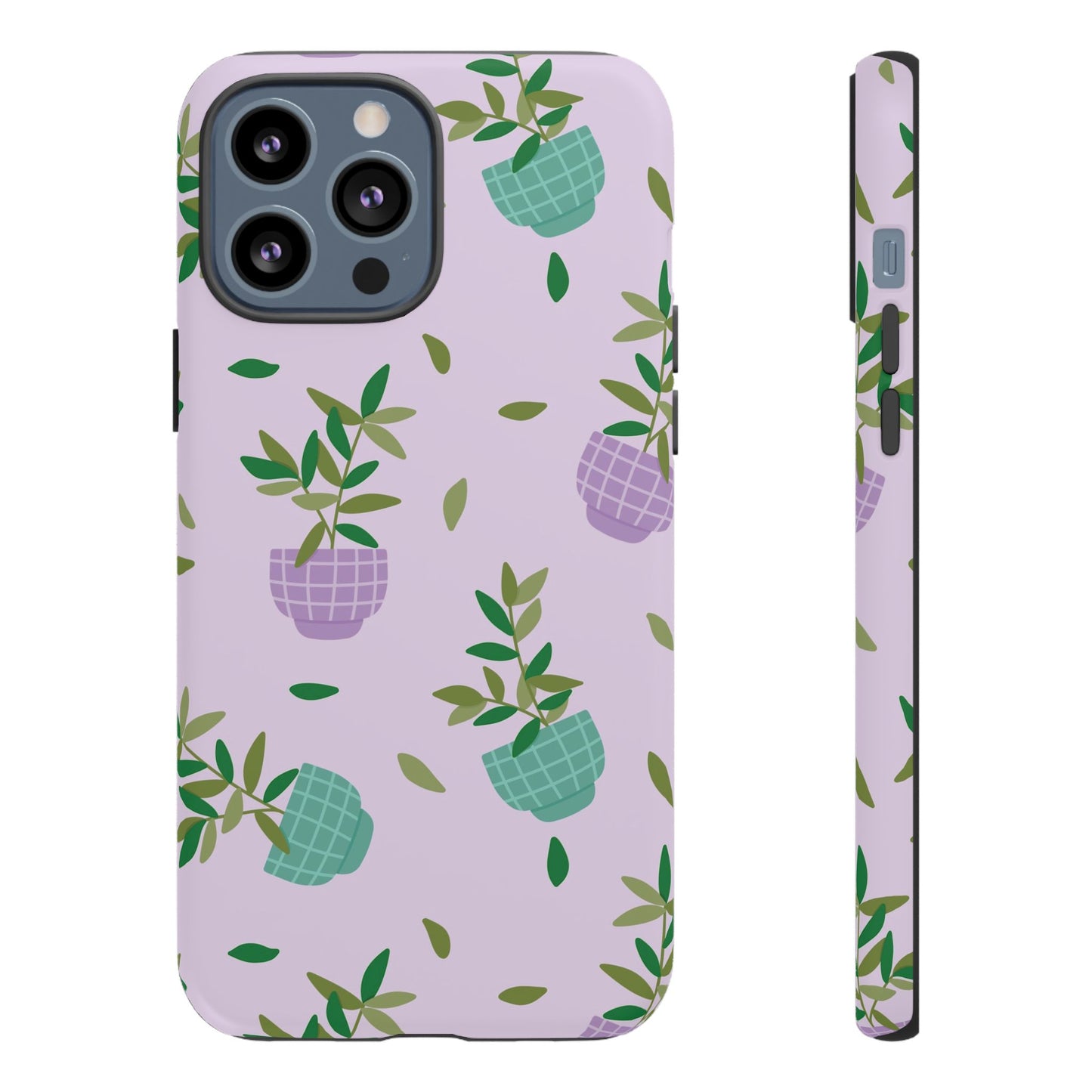 Phone Case: Pot Plants Purple