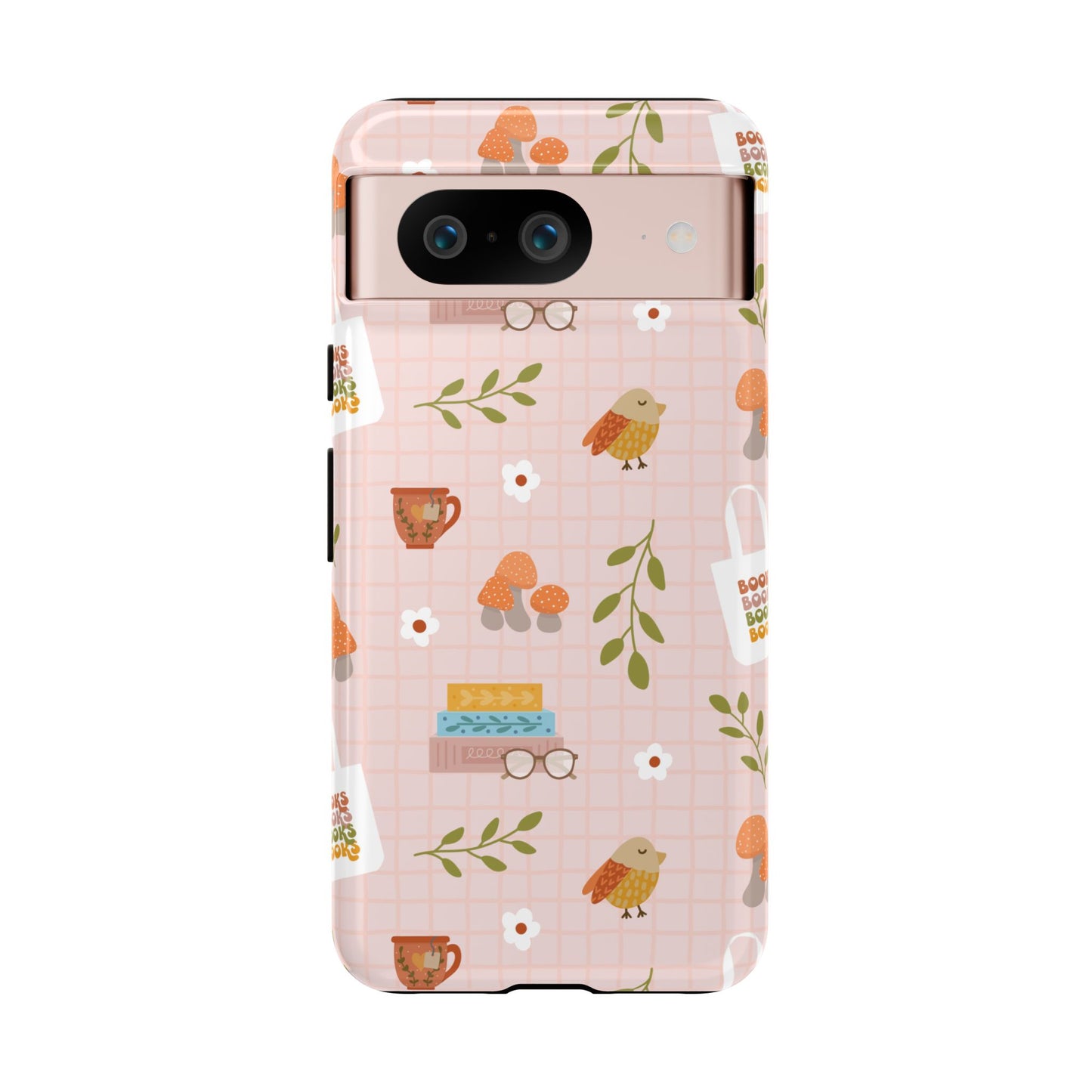 Phone Case: Little Library Items on Pink