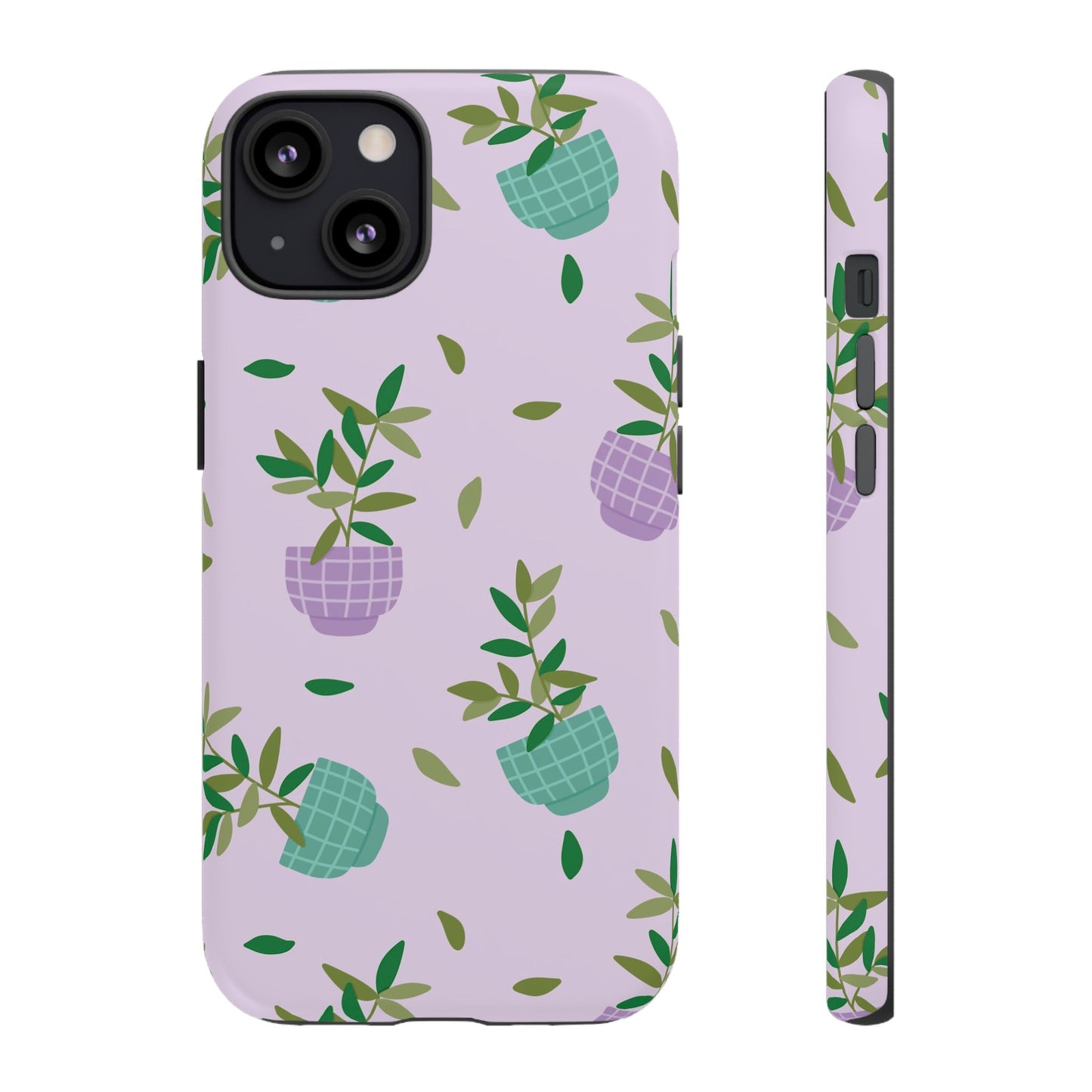 Phone Case: Pot Plants Purple