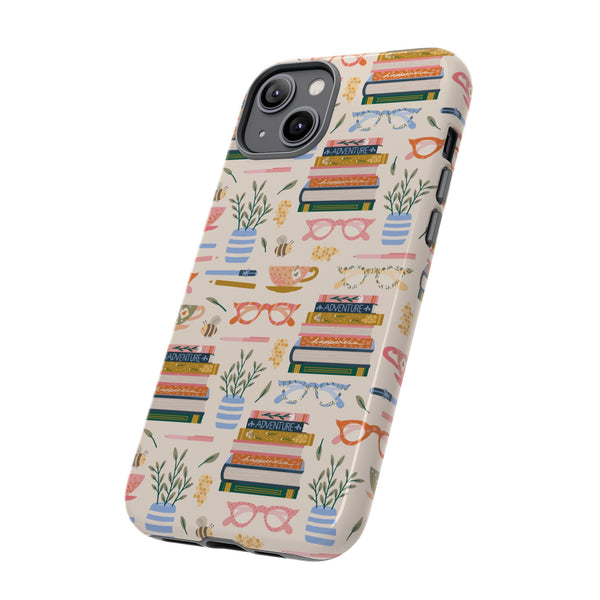 Phone Case: Bookish on Cream