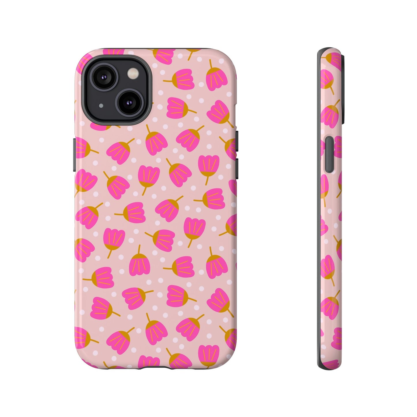 Phone Case: Bright Pink Flowers