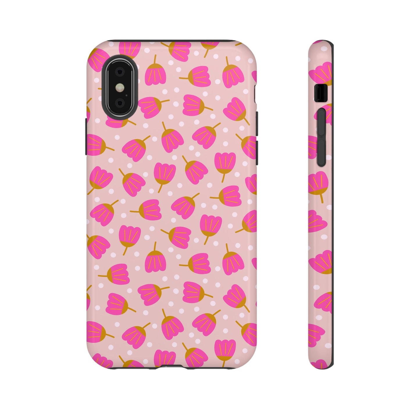 Phone Case: Bright Pink Flowers