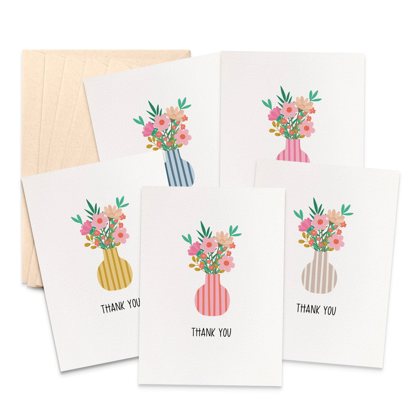 Set of 5: Vase of Flowers