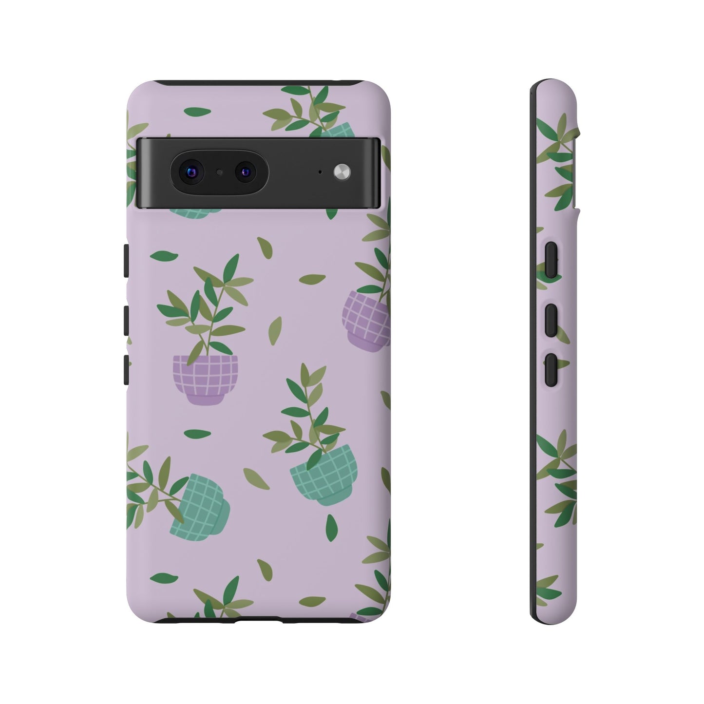 Phone Case: Pot Plants Purple