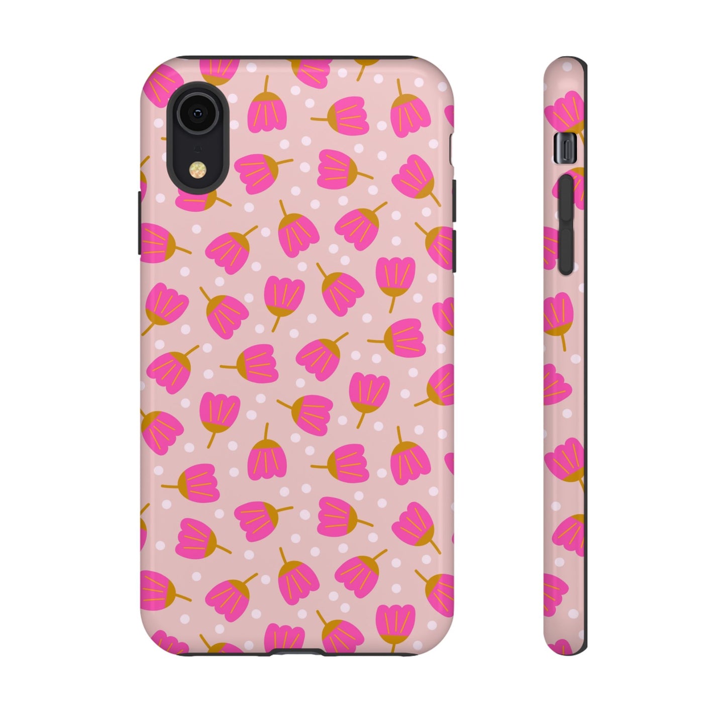 Phone Case: Bright Pink Flowers