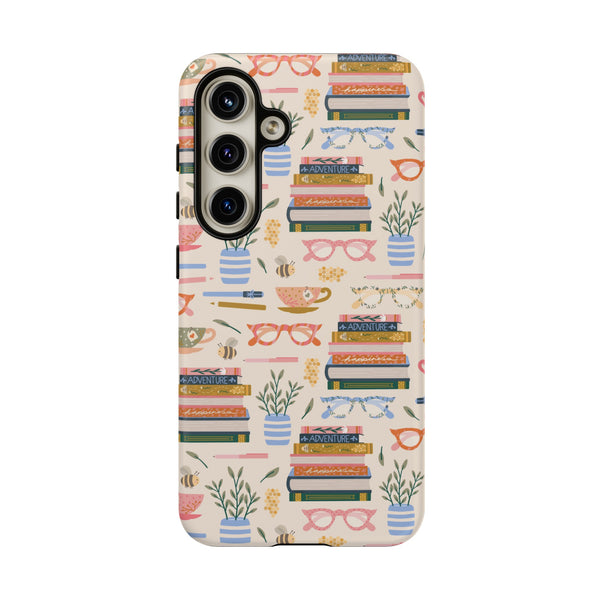 Phone Case: Bookish on Cream