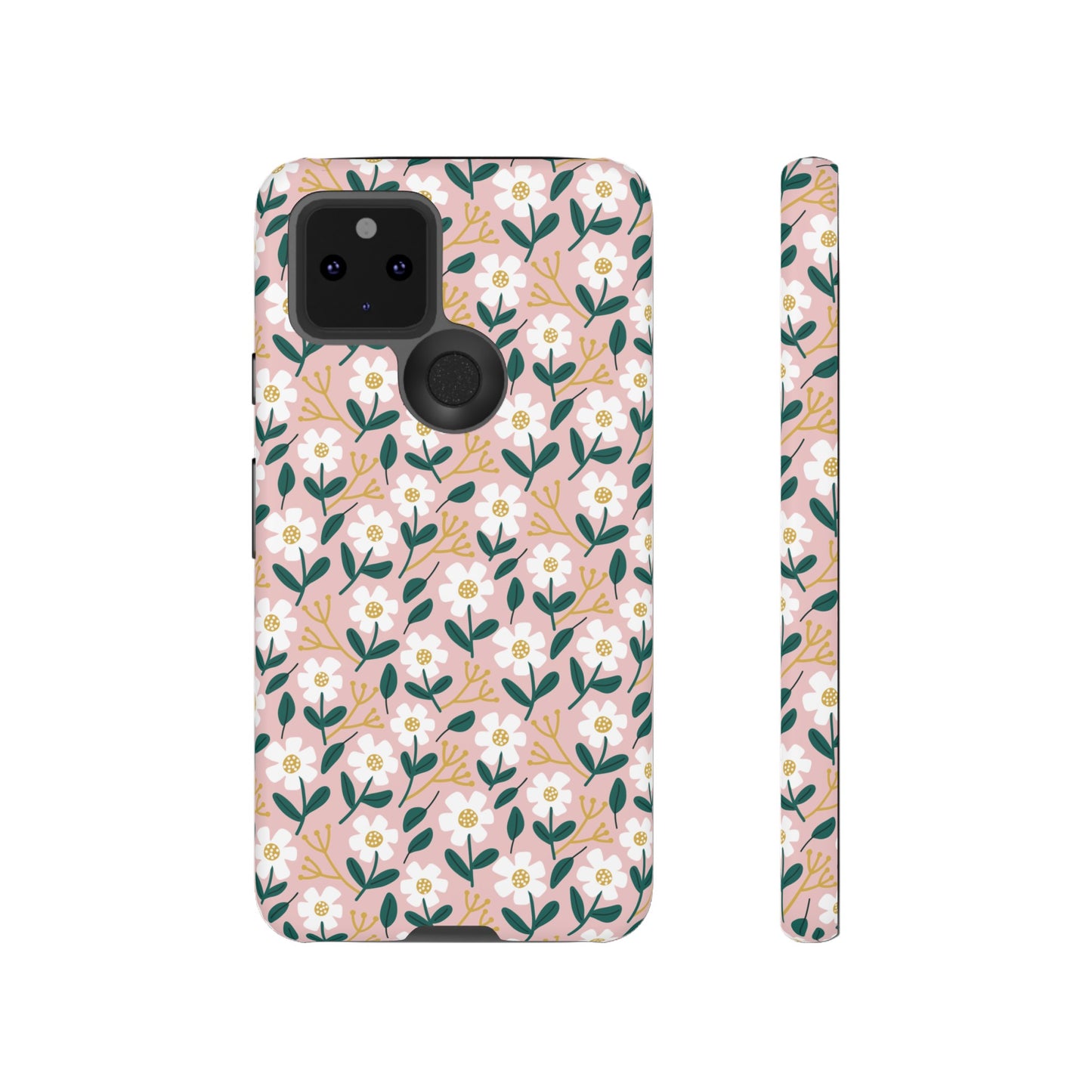 Phone Case: White Daisies on Pink