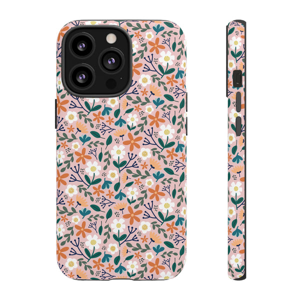 Phone Case: Florals on Pink