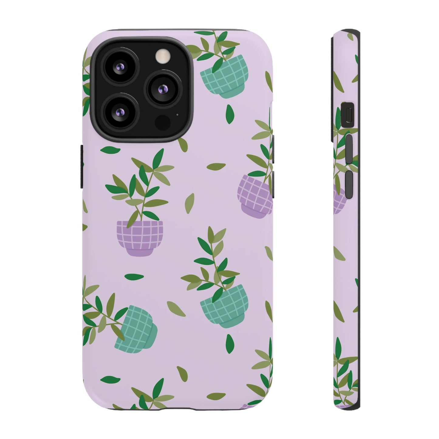 Phone Case: Pot Plants Purple