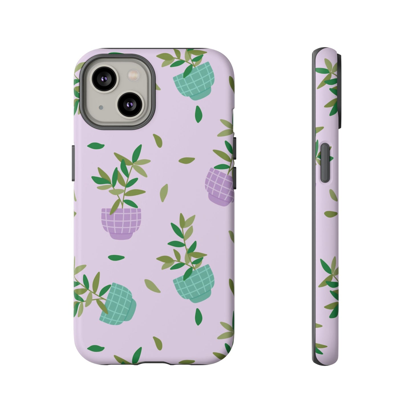 Phone Case: Pot Plants Purple
