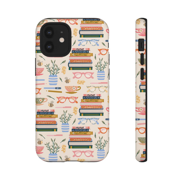 Phone Case: Bookish on Cream