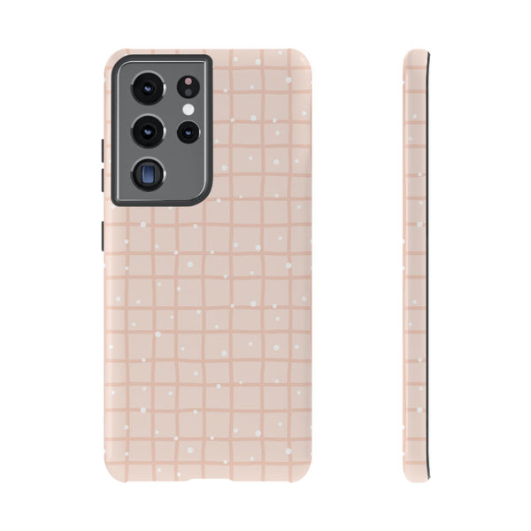 Phone Case: Grid with White Dots