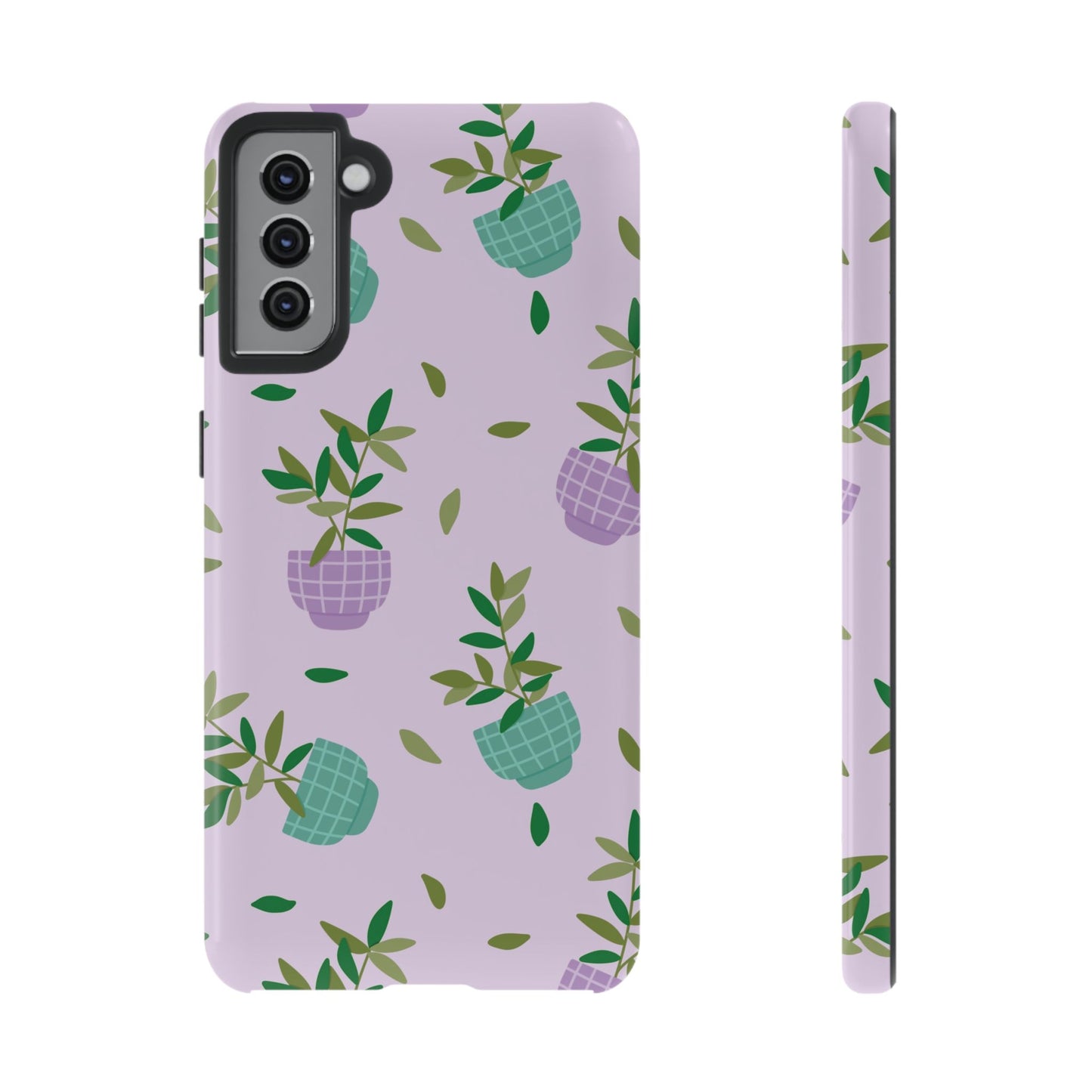 Phone Case: Pot Plants Purple