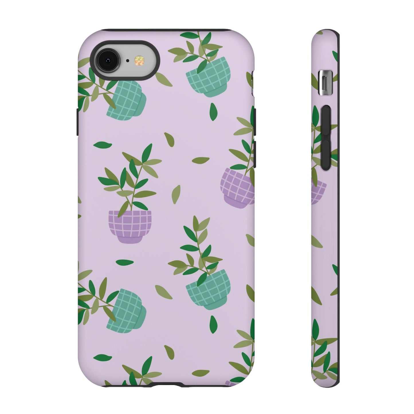 Phone Case: Pot Plants Purple
