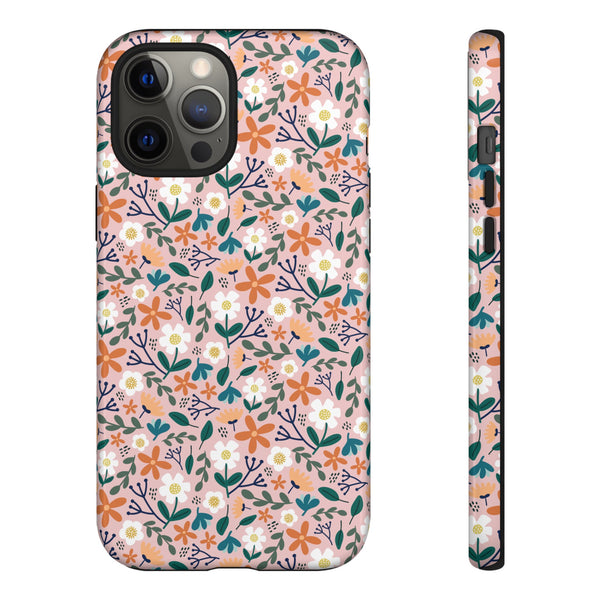 Phone Case: Florals on Pink