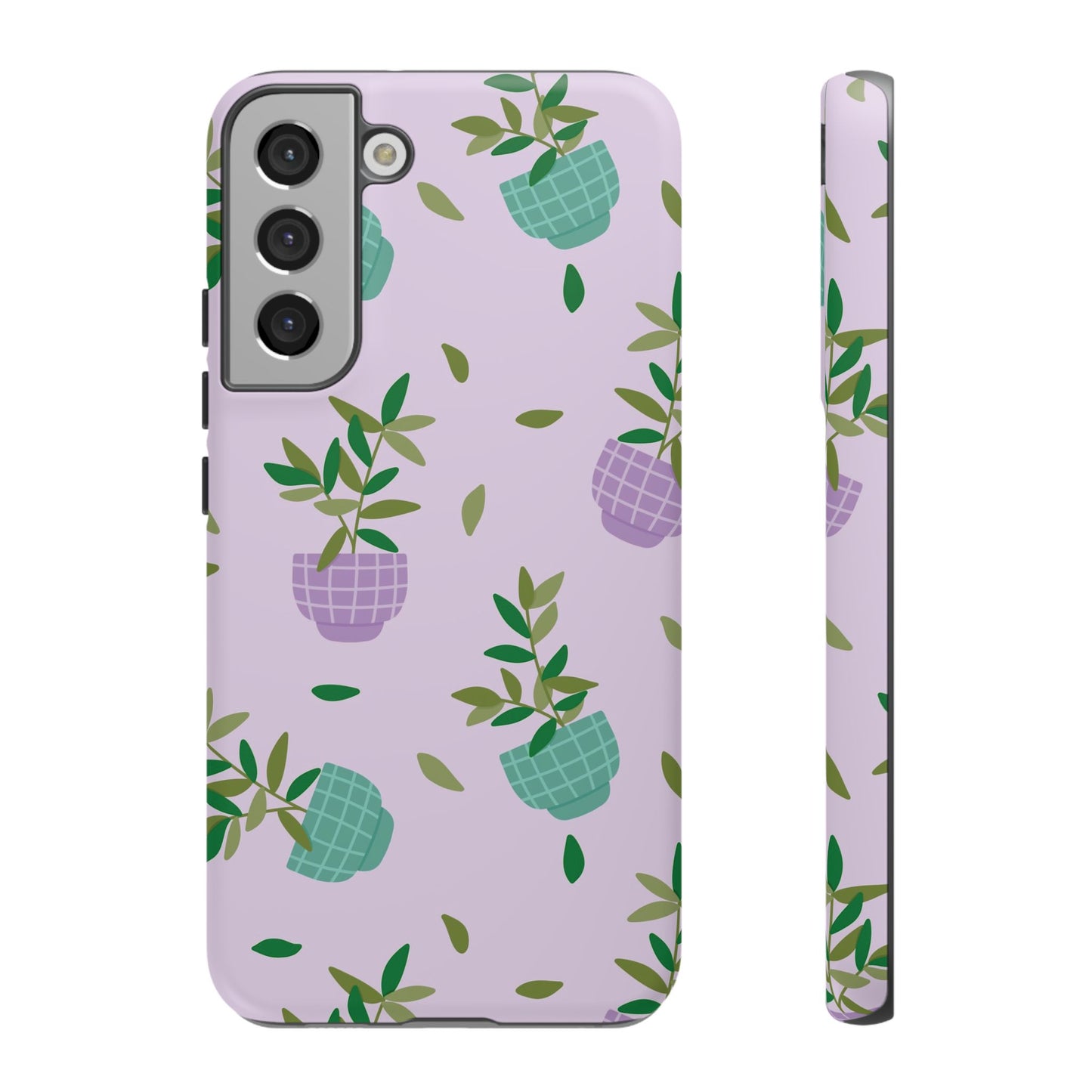 Phone Case: Pot Plants Purple