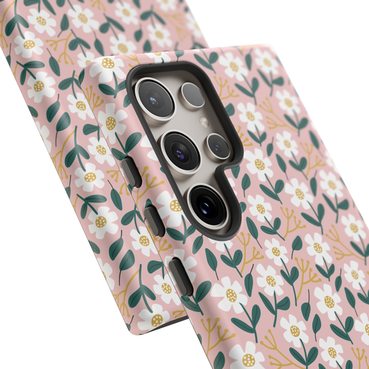 Phone Case: White Daisies on Pink