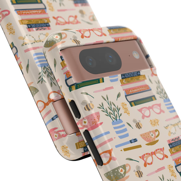Phone Case: Bookish on Cream