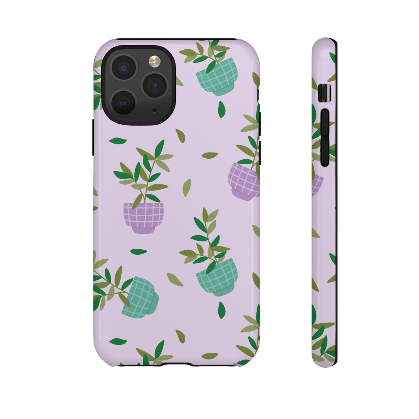 Phone Case: Pot Plants Purple