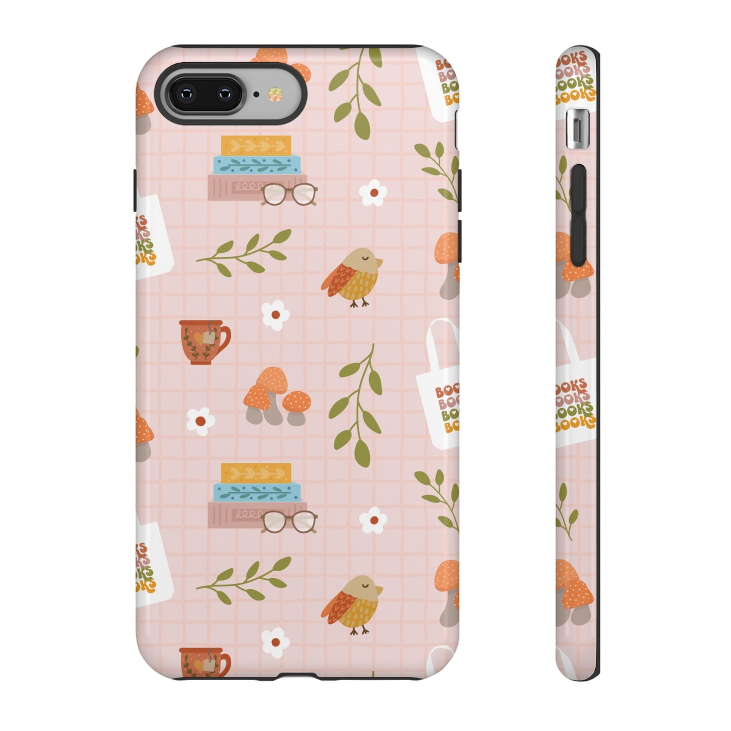 Phone Case: Little Library Items on Pink