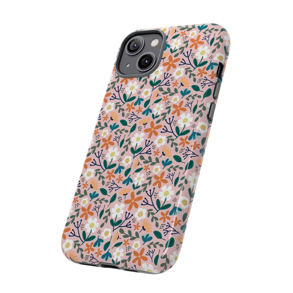 Phone Case: Florals on Pink