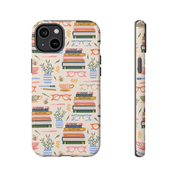 Phone Case: Bookish on Cream