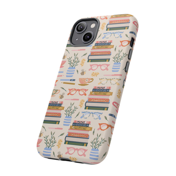 Phone Case: Bookish on Cream