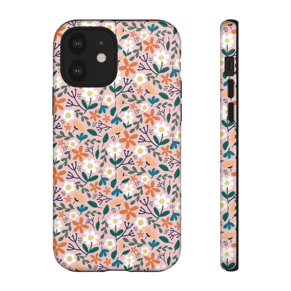 Phone Case: Florals on Pink