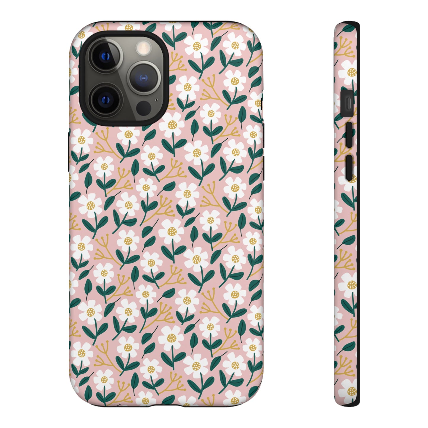 Phone Case: White Daisies on Pink