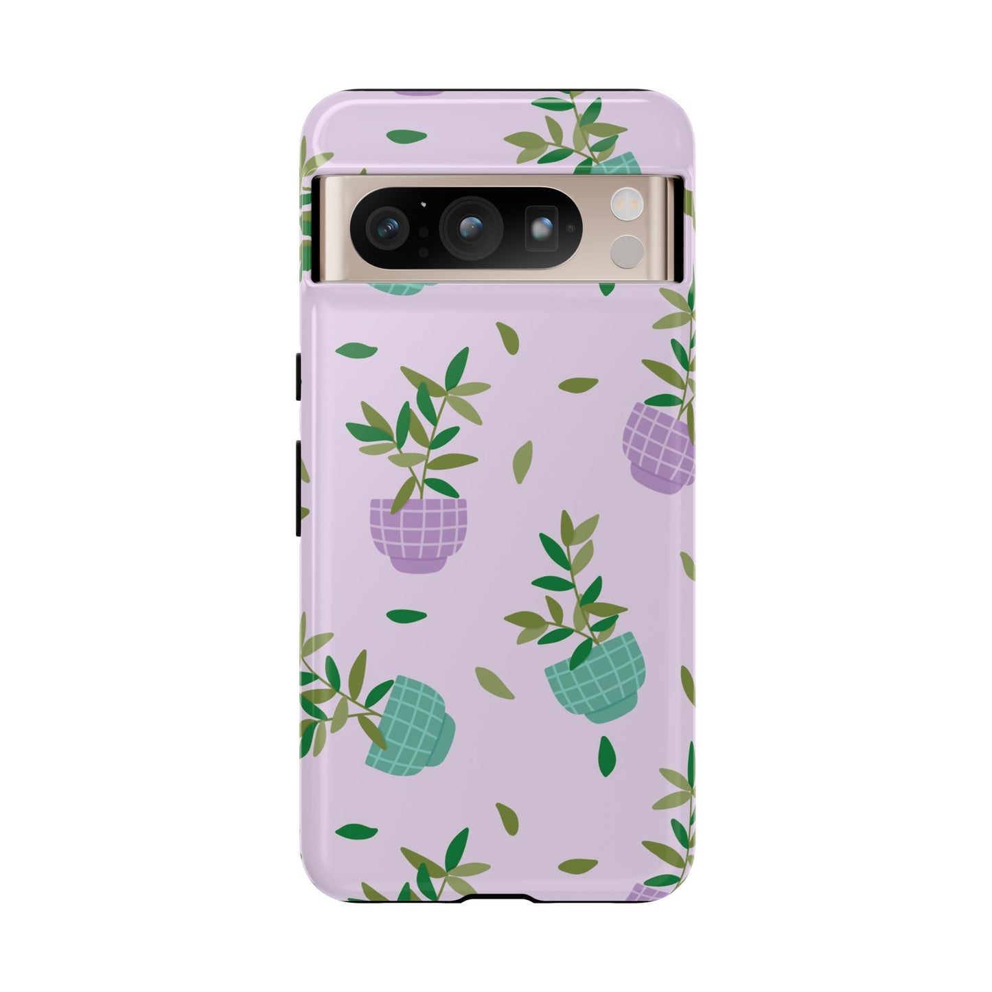 Phone Case: Pot Plants Purple