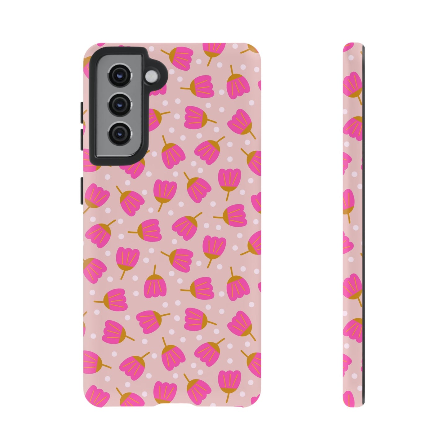Phone Case: Bright Pink Flowers