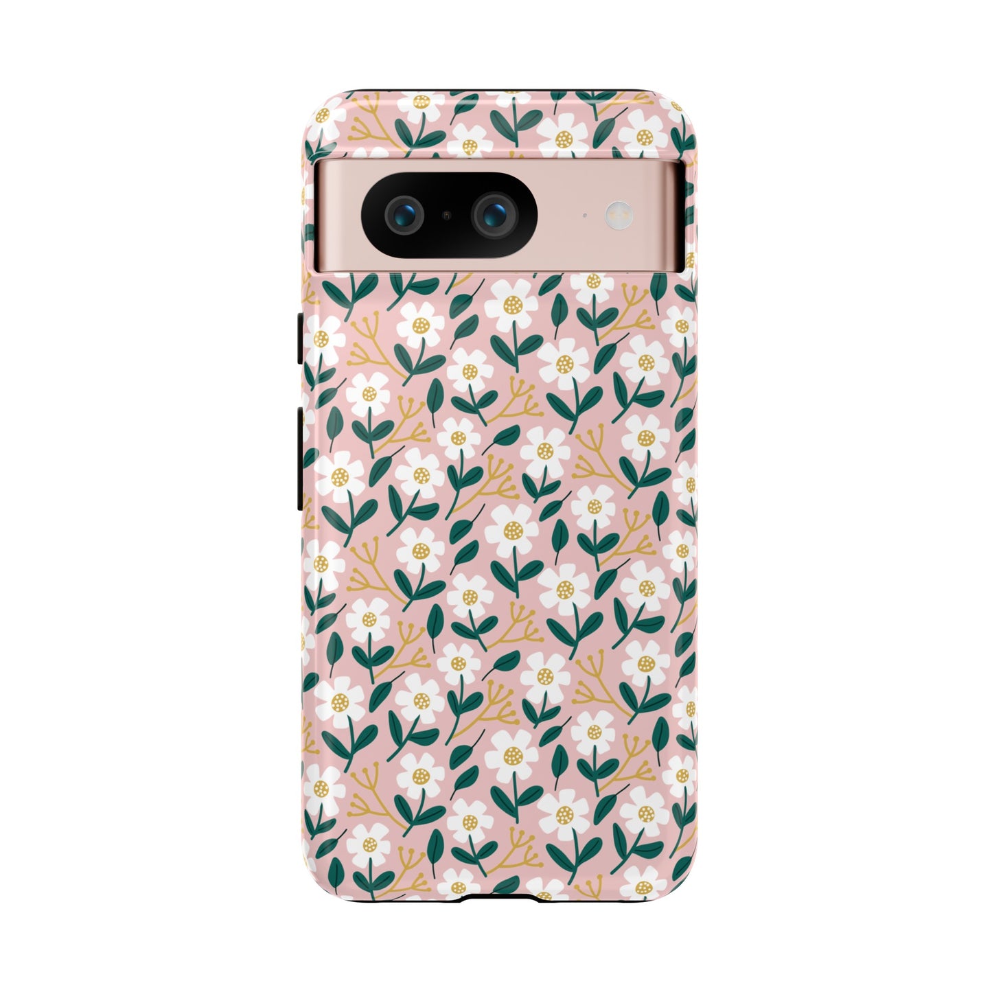 Phone Case: White Daisies on Pink
