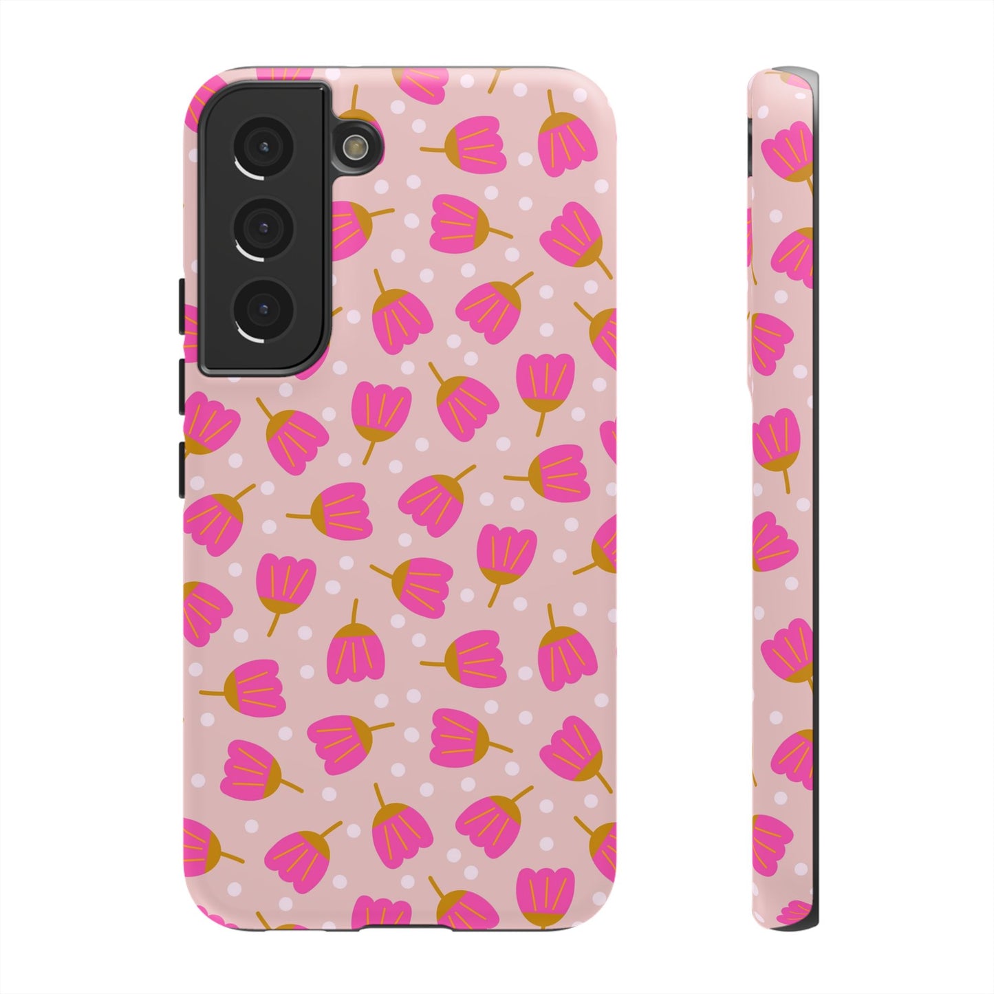Phone Case: Bright Pink Flowers