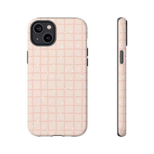 Phone Case: Grid with White Dots