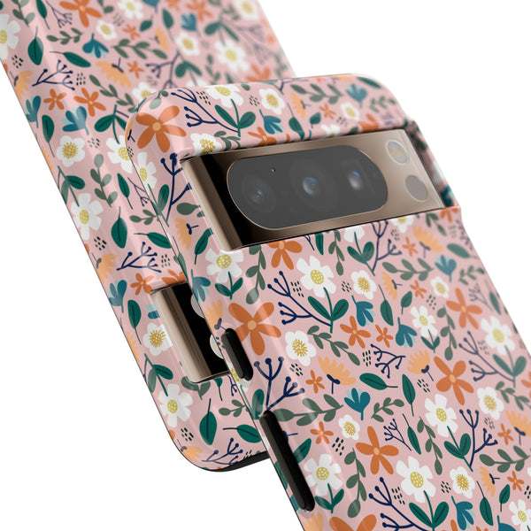 Phone Case: Florals on Pink